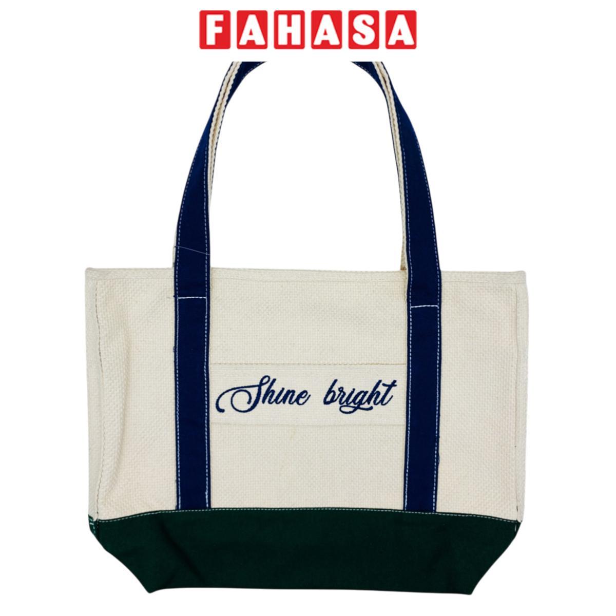 Túi Vải Tote Thêu Chữ - Size M - Saigon ZeroWaste - Mẫu 5 (Slogan Ngẫu Nhiên)