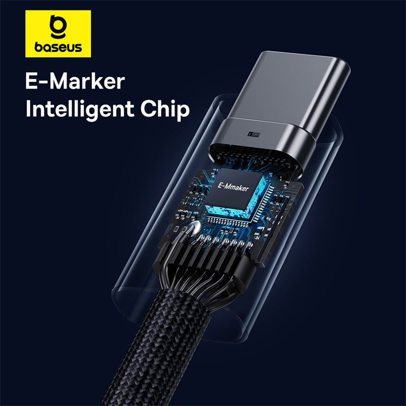 Cáp C to C xuất Video Baseus Flash Series 2 USB4 Full Featured Data Cable 40Gbps 240W 8K/60Hz - Hàng chính hãng