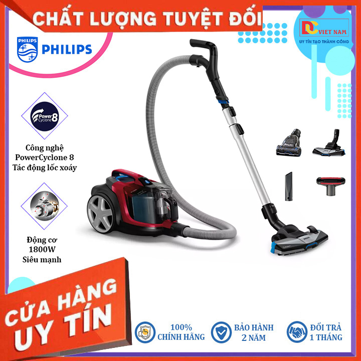 HÀNG CHÍNH HÃNG - Máy hút bụi không túi cao cấp Philips PowerPro Expert FC9735/81