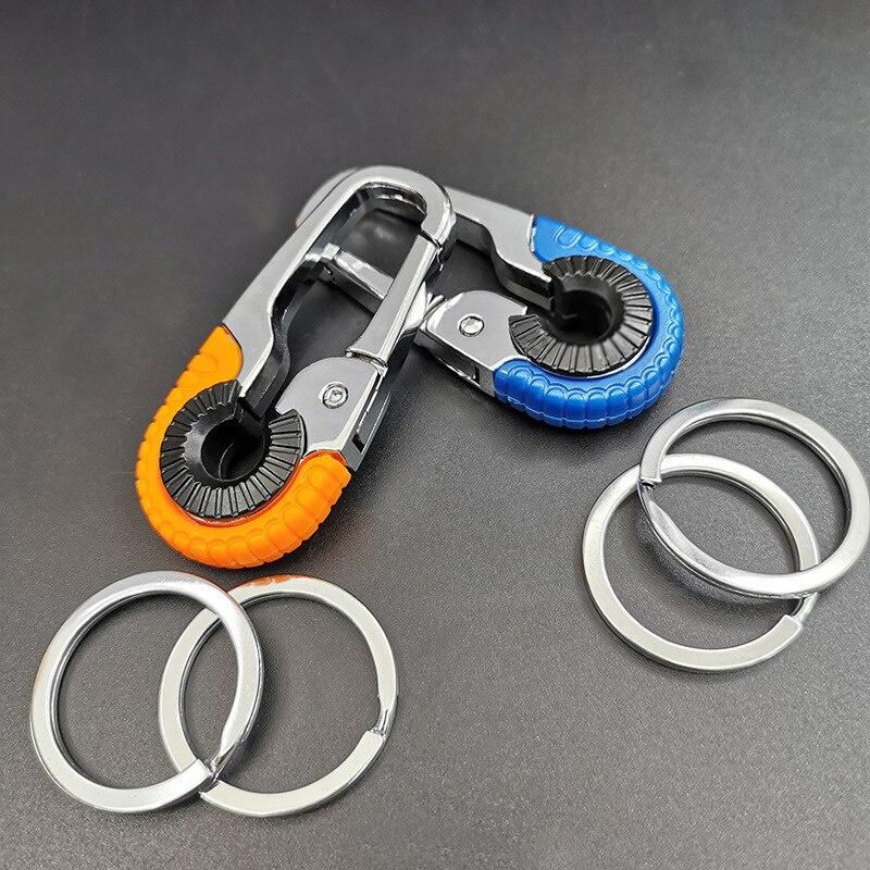 Carabiner Keychain Camping Climbing Hiking Outdoor Sports Safety Buckle Keychain Zinc Alloy Keychain Ring Climbing Equipment