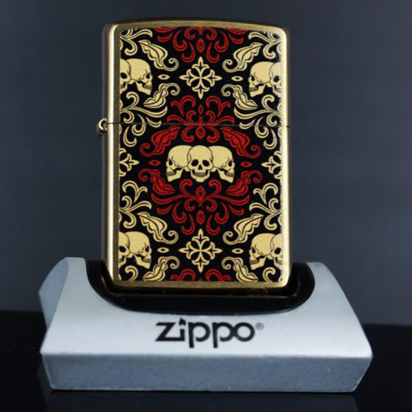 Bật Lửa Zippo 204b Skulls Ornament