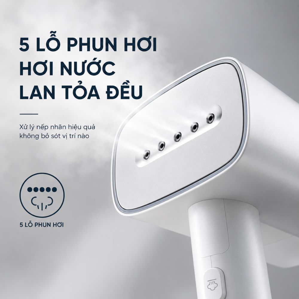 Bàn ủi hơi nước cầm tay Kachi MK464 1400W | Ủi nhanh, nhỏ gọn - hàng chính hãng