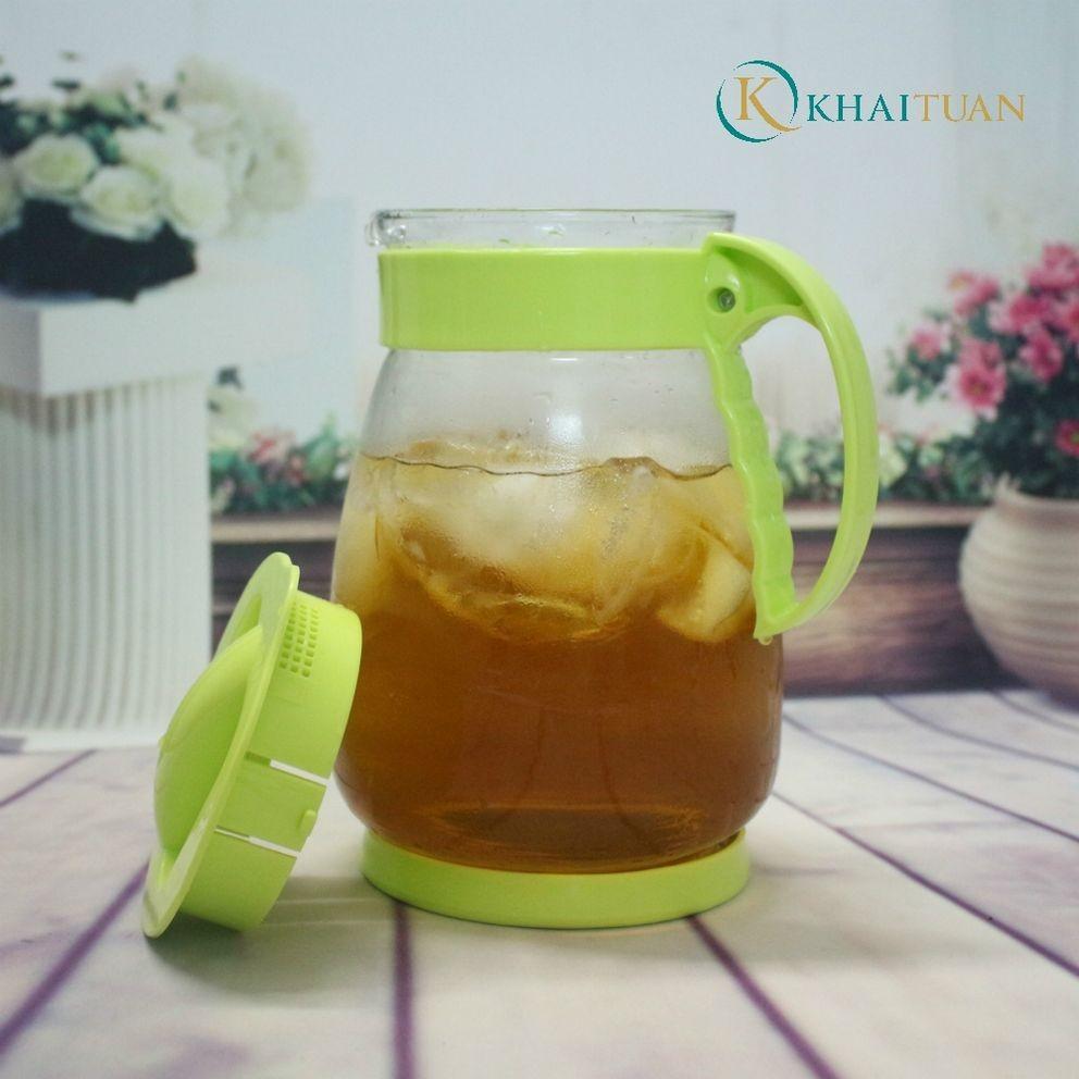 Bình Đựng Nước Thủy Tinh Trong Suốt 1.5 Lít Có Tay Cầm Tiện Lợi
