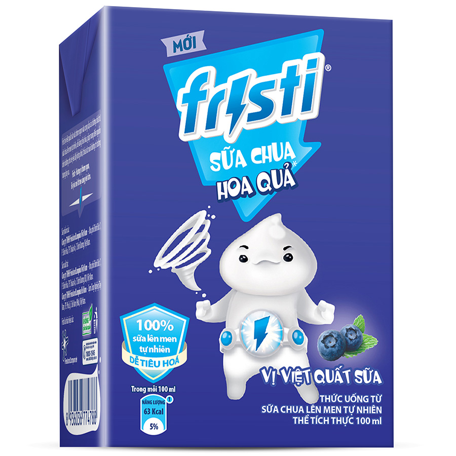 Thùng 48 hộp thức uống từ sữa chua lên men tự nhiên hiệu Fristi 100ml