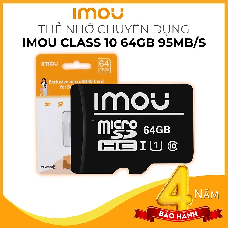 Thẻ Nhớ Micro SD imou 64Gb/32Gb Micro SD Class 10, Thẻ nhớ camera, Thẻ nhớ điện thoại - Hàng chính hãng