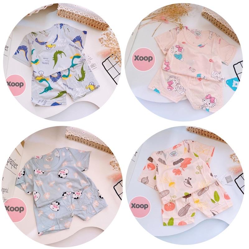 Bộ Cộc Tay Cotton Lạnh Cực Đẹp Cho Bé