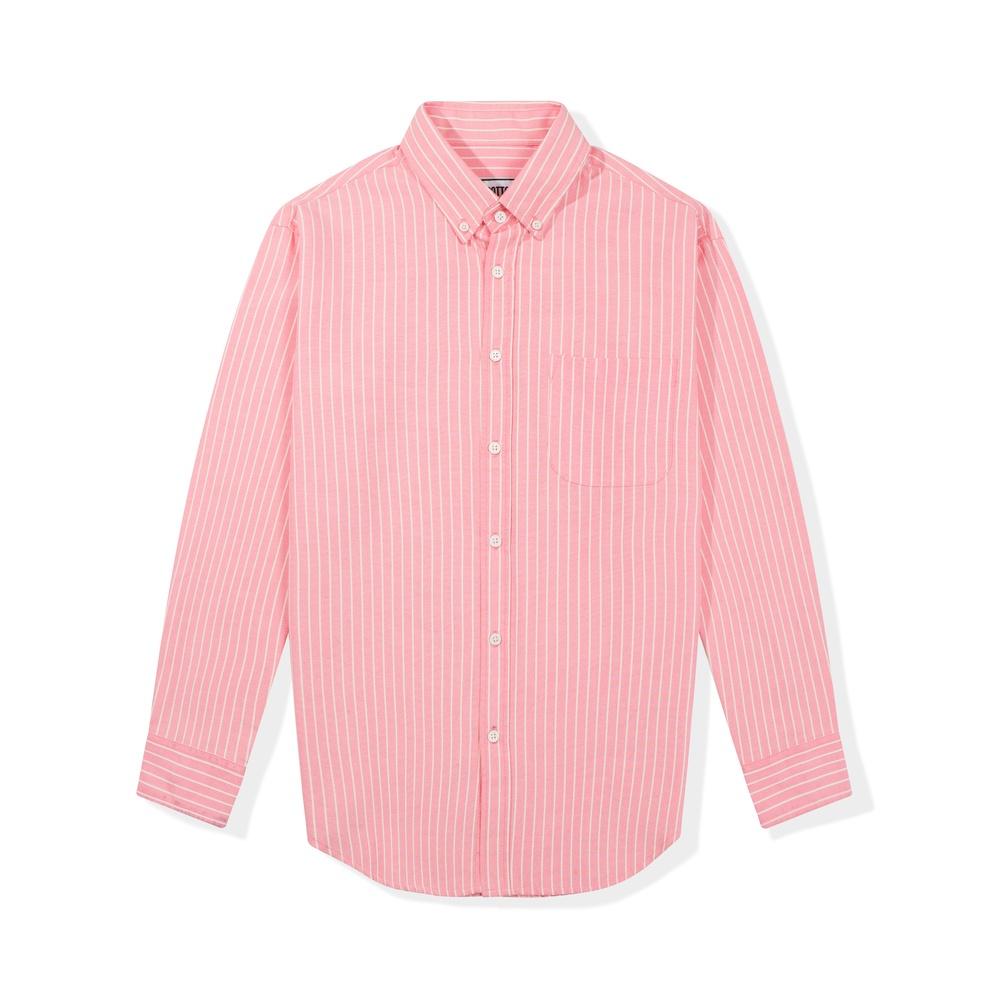 Áo Sơ Mi Nam Dài Tay Cam Phối Sọc BY COTTON Orange Stripes Oxford