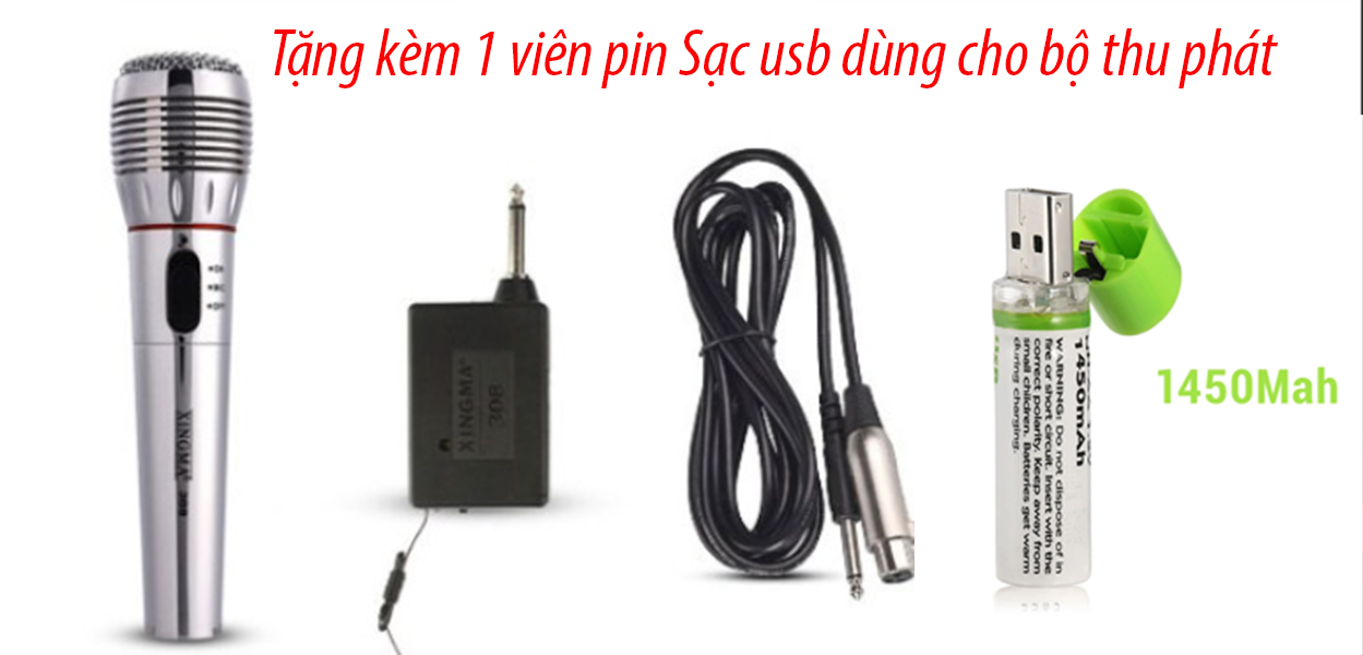 Micro không dây và có dây có thể chuyển đổi giữa 2 chế độ Xingma AK-308 ( hàng nhập khẩu ) KM