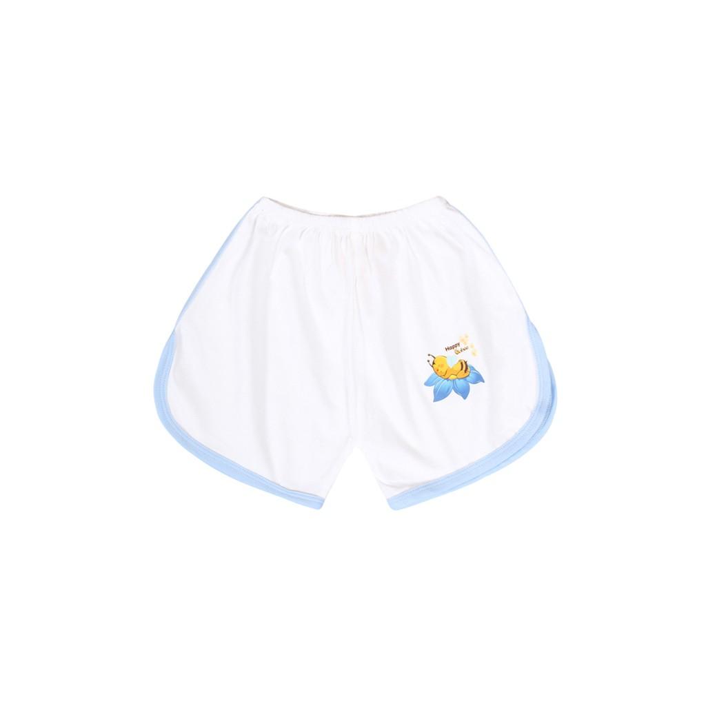 Quần sơ sinh cotton ngắn thể thao in chuyển nhiệt BABIBOO-BB30