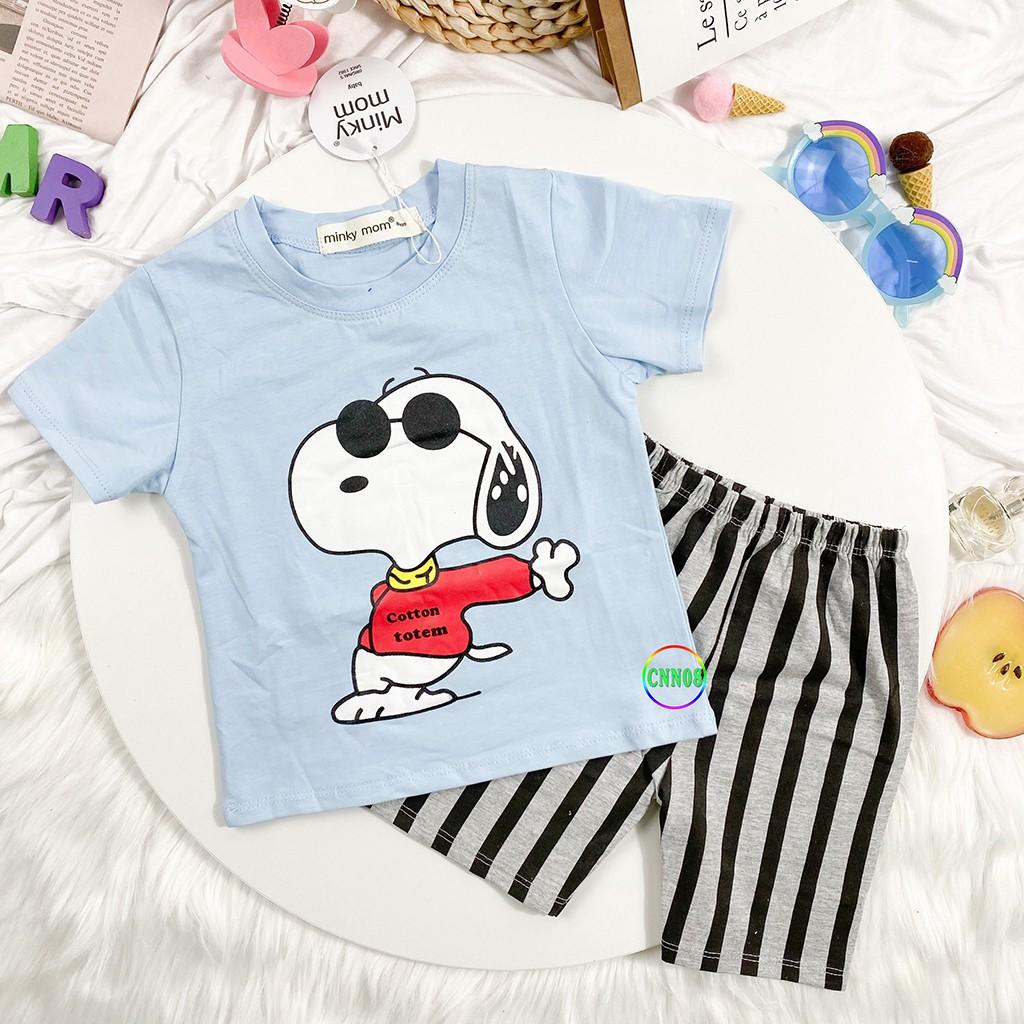 Bộ Cộc Tay Cho Bé CNN08 Đồ Bộ Thun Cotton 100% Mềm Mịn Thoáng Mát Thấm Hút Mồ Hôi