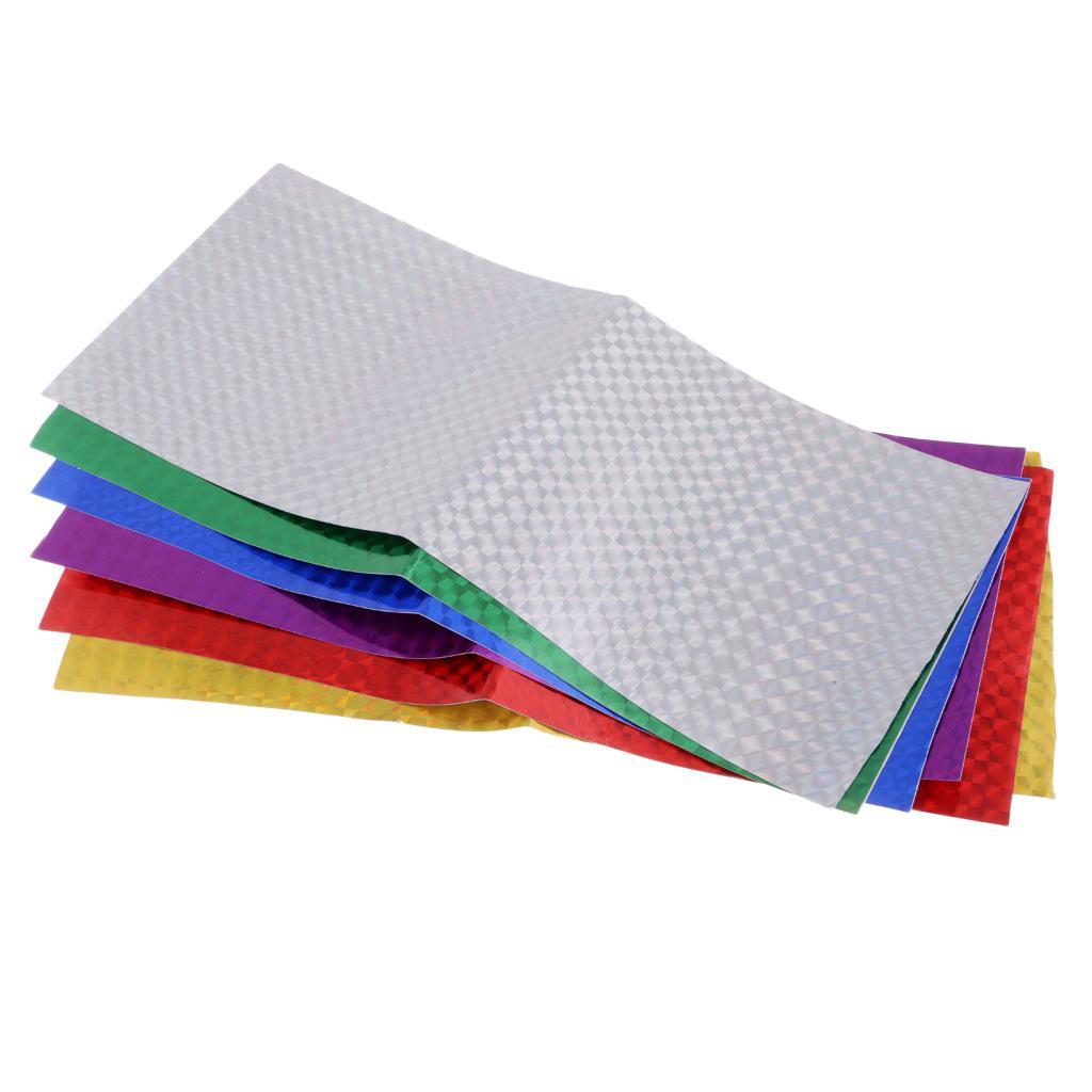 6pcs Fishing Lure Tape Holographic Adhesive Film Flash Tape Mixed Color
