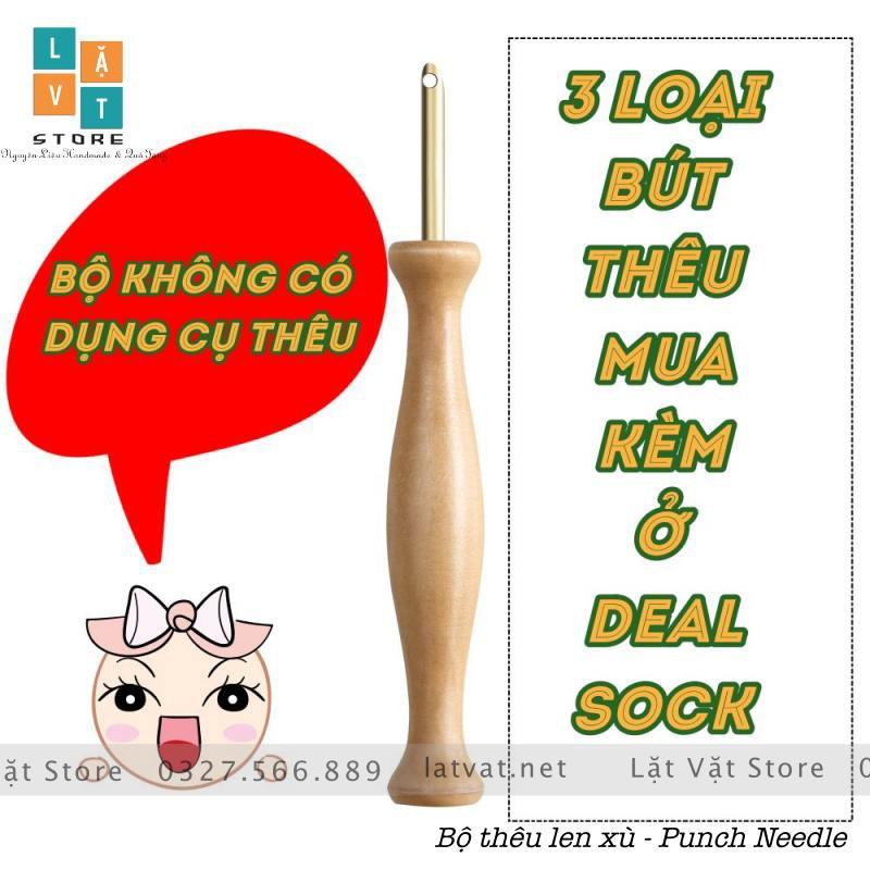 Bộ Thêu Len Xù Cá Voi Xanh DIY Punch Needle Whale, có hướng dẫn, trong phim Nữ luật sư kì lạ Vô Young Woo