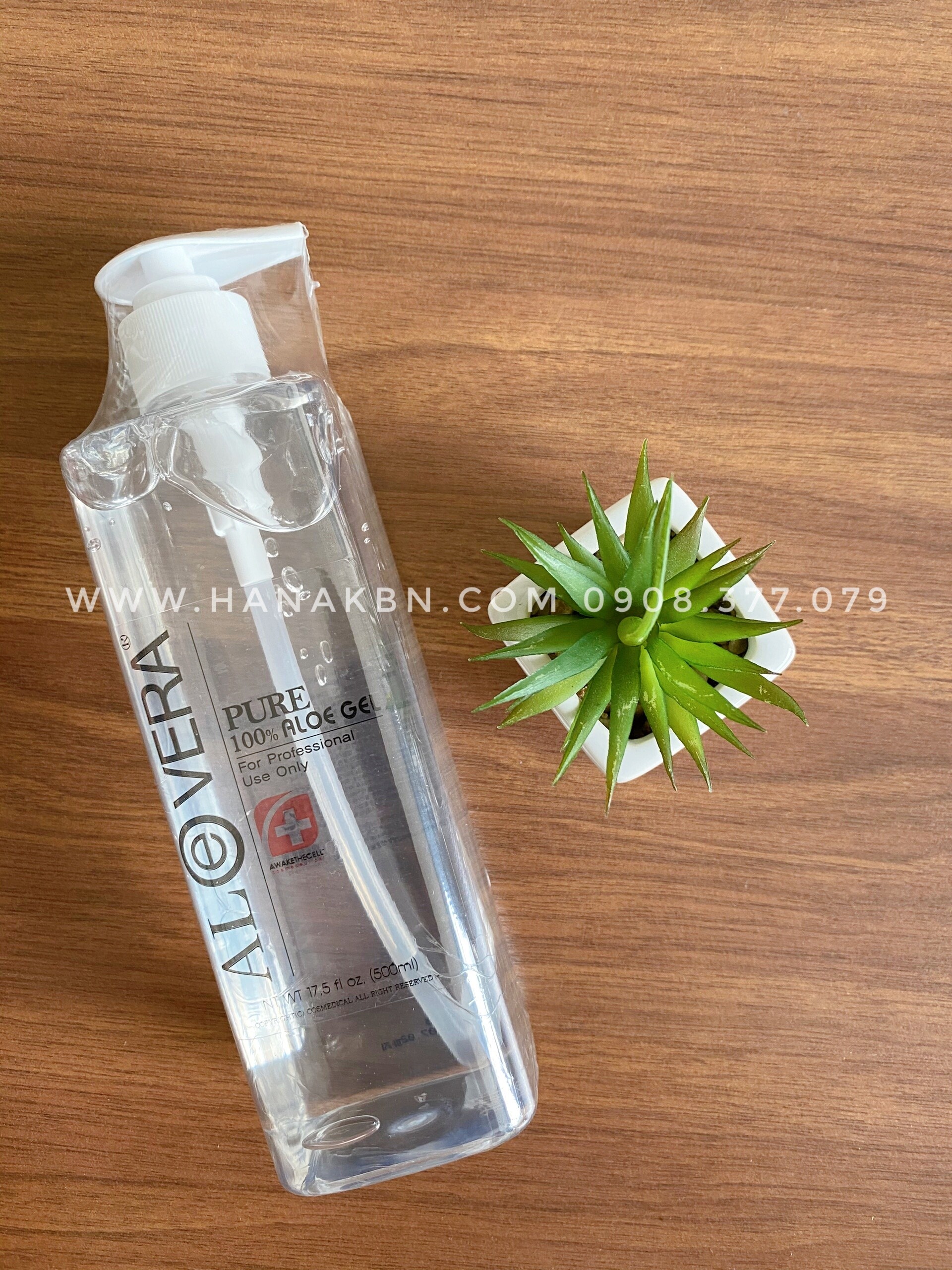 ALOEVERA GEL - 500ml (Gel Lô Hội, Nha Đam, Làm Dịu Da Kích Ứng, Da Nhạy Cảm, Da Mụn) - Hàng Chính Hãng