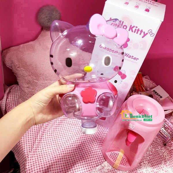 Bình lọc nước mini để bàn dành cho bé yêu - Thông minh - tiện lợi hình DOREAMON KITTY loại 2 lít