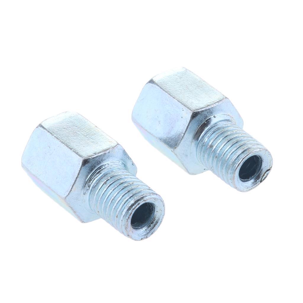 4X Scooter Mirror Adapters 2 Pcs 10mm Female to 10mm Male + 2Pcs 10mm Male to 10mm Female for Motorcycle - 10mm L-H Thread / 10mm R-R Thread