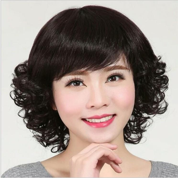 Tóc giả nữ nguyên đầu trung niên Hàn Quốc cao cấp - TG48
