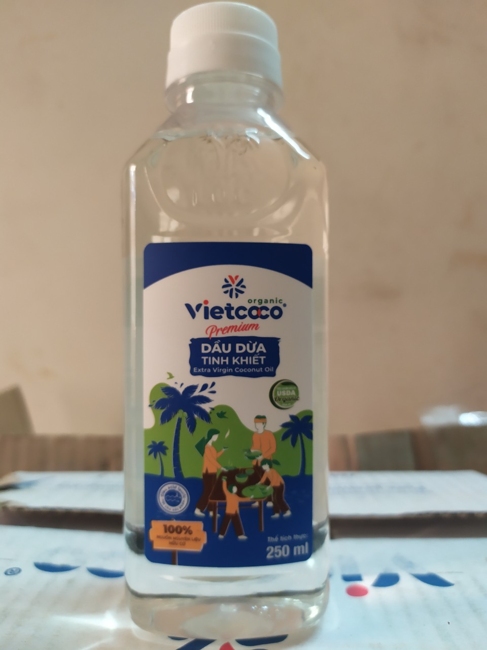 Dầu dừa tinh khiết Organic VIETCOCO chai PET 250ml
