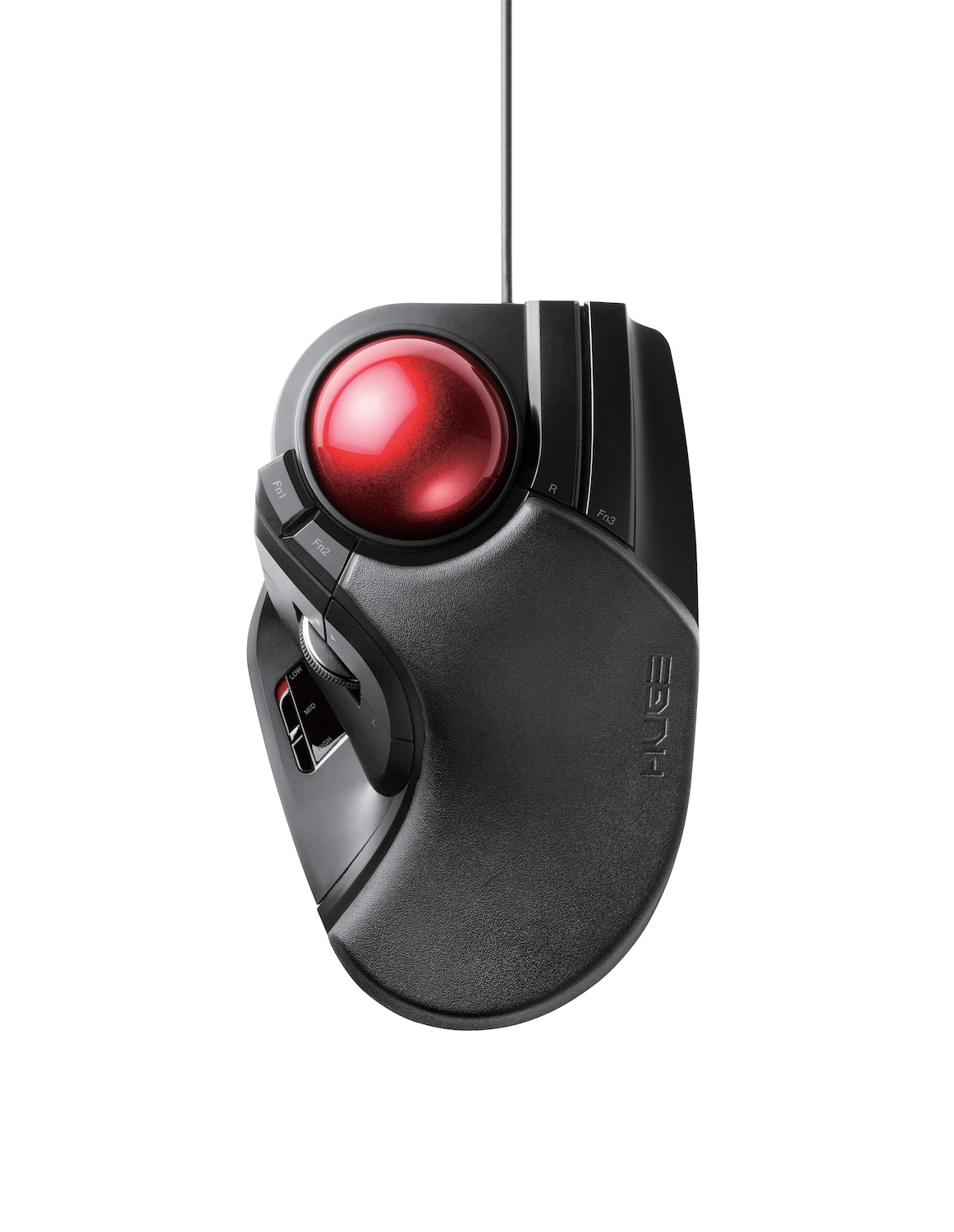 Chuột bi lăn Elecom M-HT1URBK - trackball dây, 8 nút switch, 1500 DPI hàng chính hãng