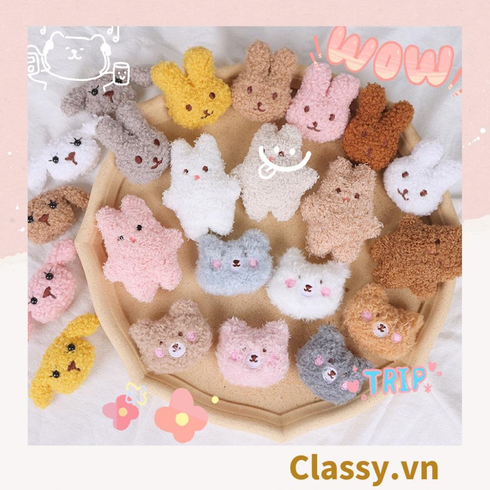 Pin Cài Áo, Balo, Móc chìa khóa Classy bằng bông , Thú Bông Hoạt Hình Dễ Thương PK648
