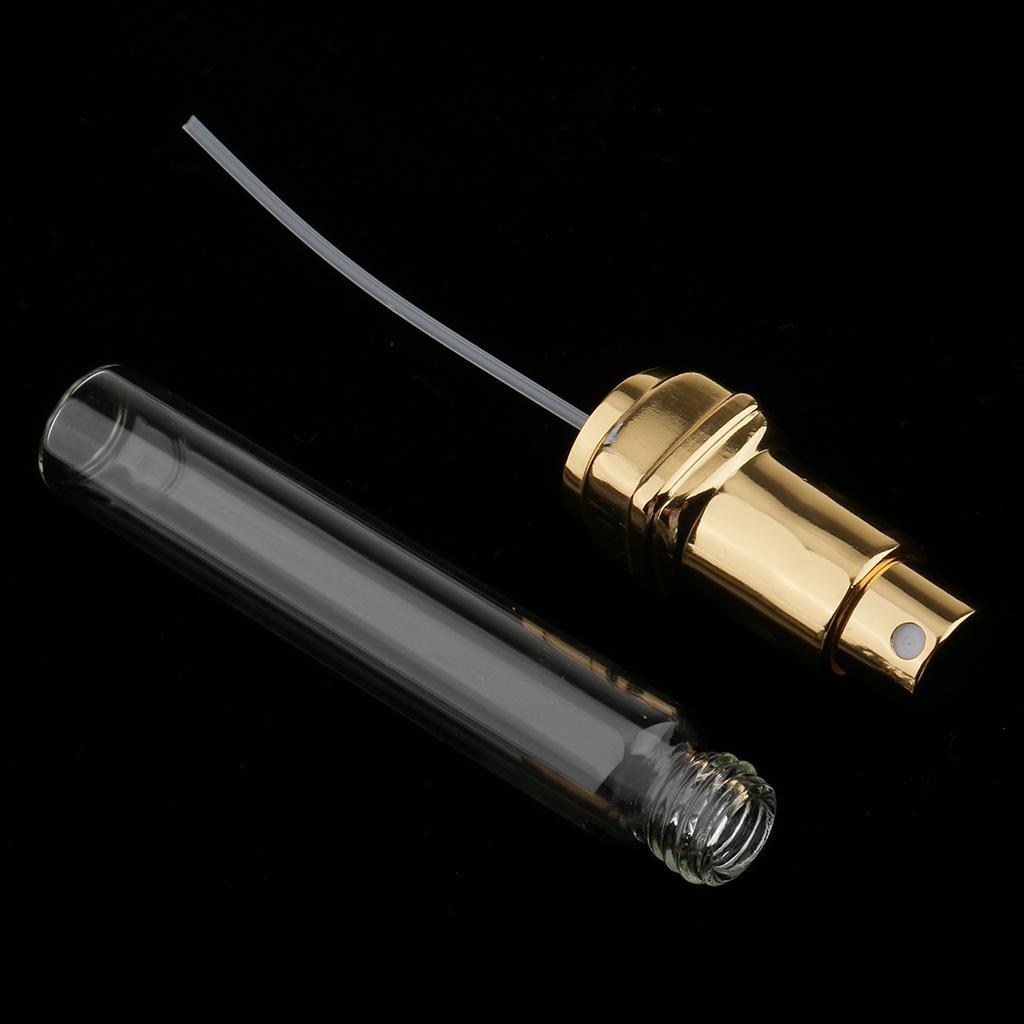 Gold Travel Size Refillable Empty Perfume Atomizer Spray Bottles 12ml 2pcs