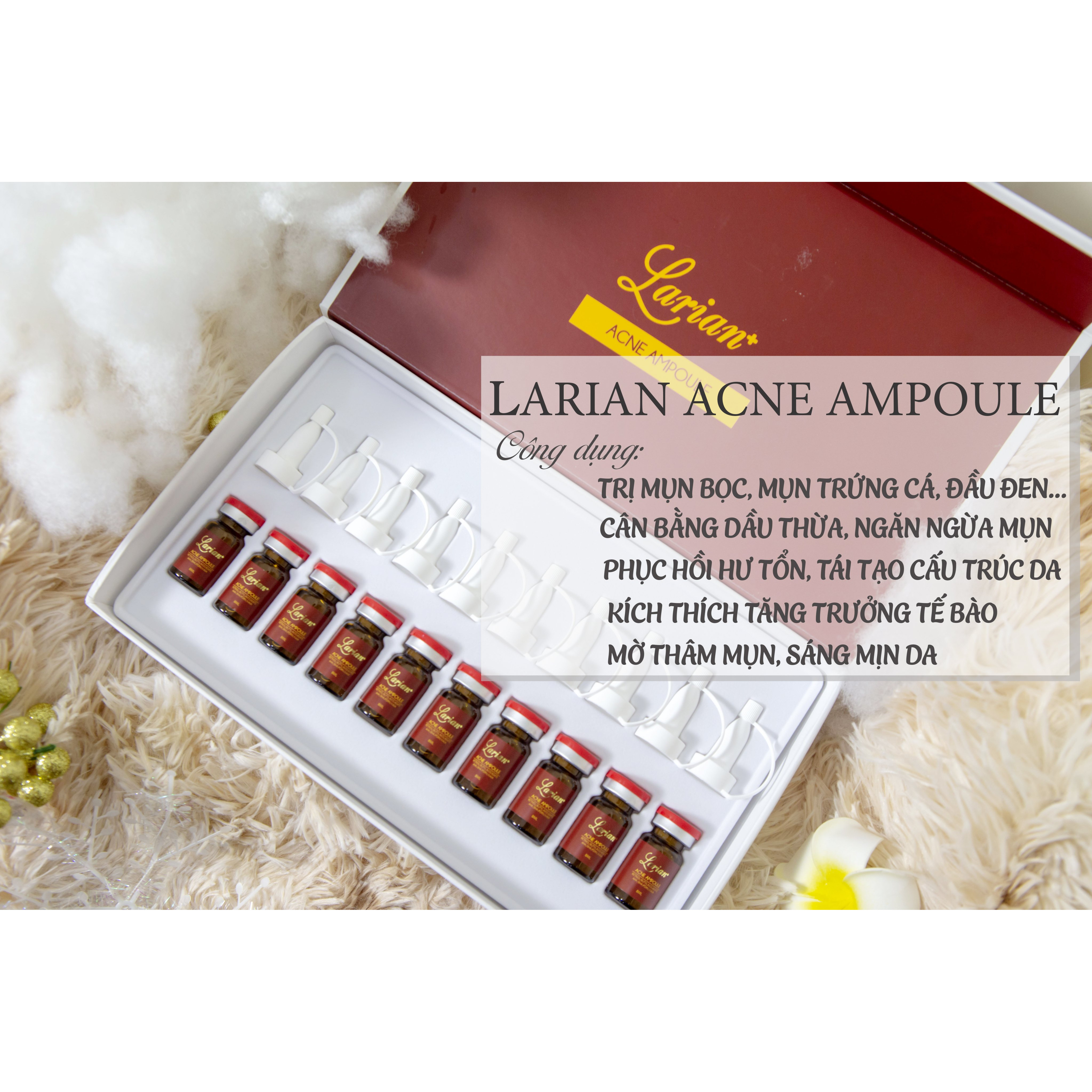 Tế bào gốc trị mụn Larian Acne Ampoule, xoá sạch mụn tận gốc, làm mờ thâm sẹo, giúp da láng mịn