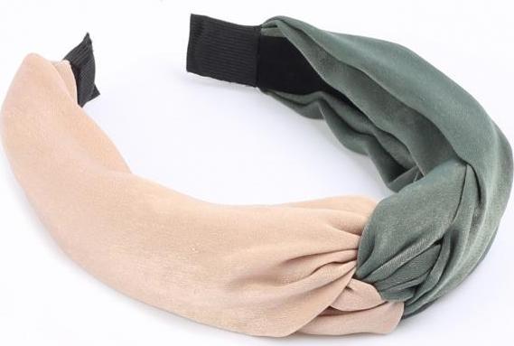 Cài Tóc Vải Lụa 2 Màu Be, Xanh Ô Liu - Mã CT097