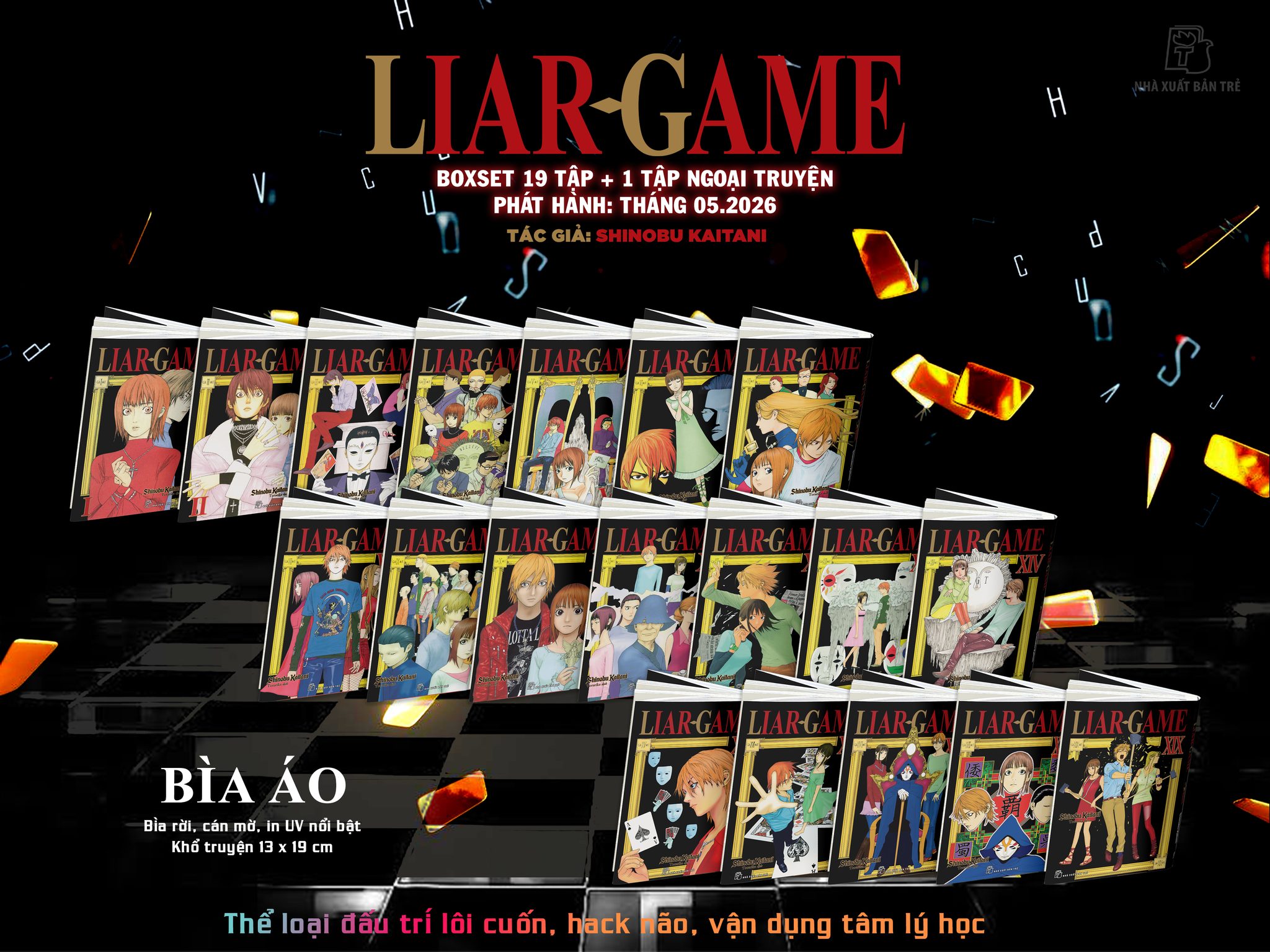 Boxset LIAR GAME 20 TẬP (19 TẬP + NGOẠI TRUYỆN ROOTS OF A) Tặng Kèm Box Nam Châm + Shikishi Standee + Poster Kèm Ống Đựng