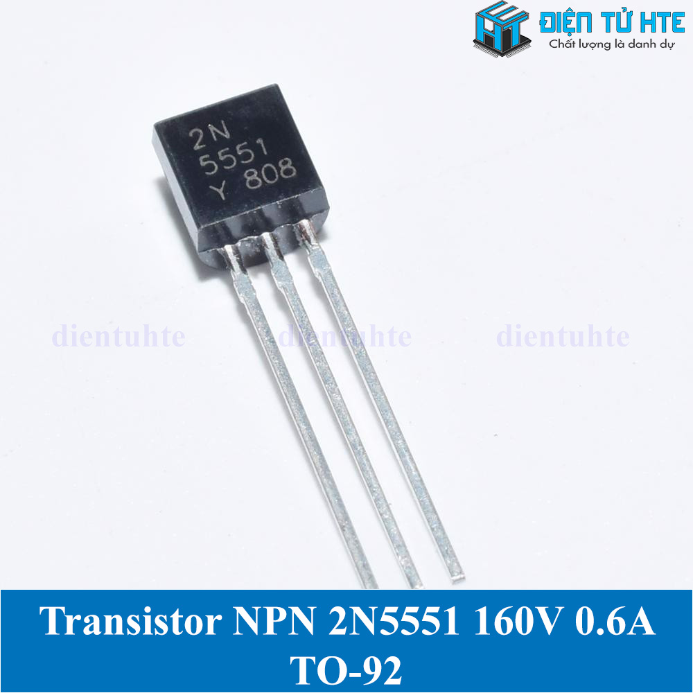 Combo 10 con ﻿Transistor NPN 2N5551 160V 0.6A TO-92