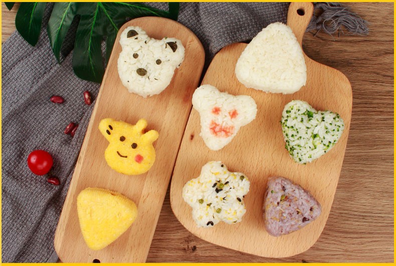 Khuôn làm cơm cuộn sushi tạo hình nhiều mẫu