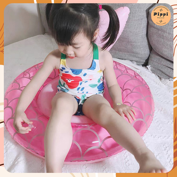 Phao bơi Tiên Cá hồng có ghế lót tựa lưng cho bé 1-5 tuổi