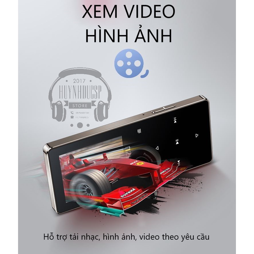 Tặng Kèm Tai Nghe - Máy Nghe Nhạc MP3 Bluetooth 5.0 Hifi Lossless RUIZU D28 Bộ Nhớ Trong 8GB - Bản Nâng Cấp Của Ruizu D01, D02, D11, D15 - Hàng Chính Hãng