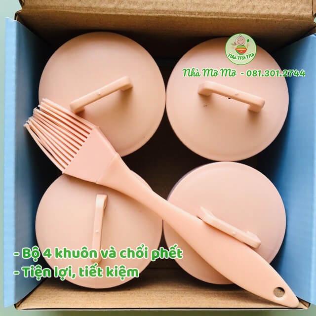 Bộ 4 Khuôn Hấp Trứng, Pudding