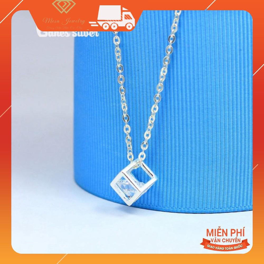 Dây chuyền mic mặt hình khối loại đẹp