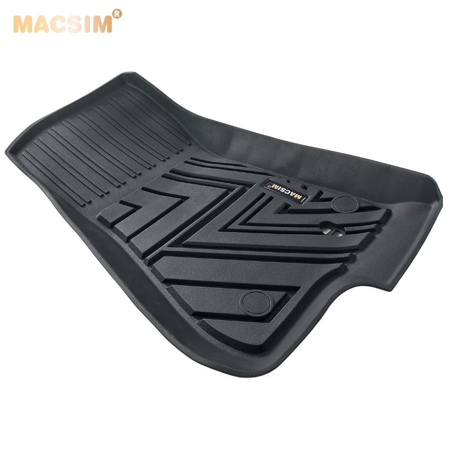 Thảm lót sàn xe ô tô Jeep Wrangler 4 door -đến nay Nhãn hiệu Macsim chất liệu nhựa TPE đúc khuôn cao cấp -màu đen