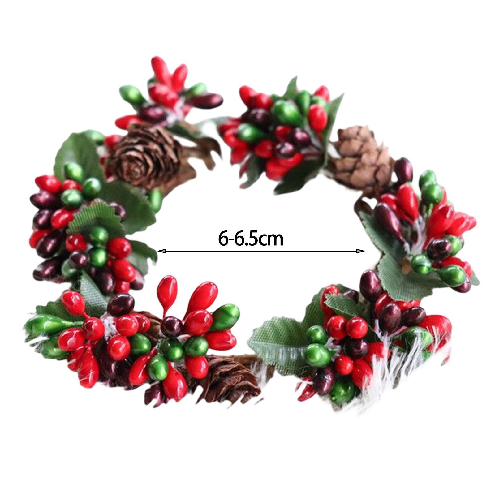 Artificial Christmas Candle Garland for Wedding Dining Table Decoration