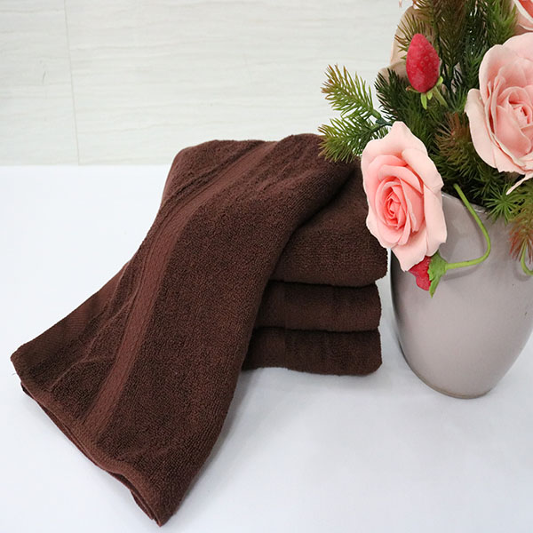 Combo 5  khăn quấn tóc, khăn mặt SPA Nam Phong - 34x80 cm - màu nâu socola