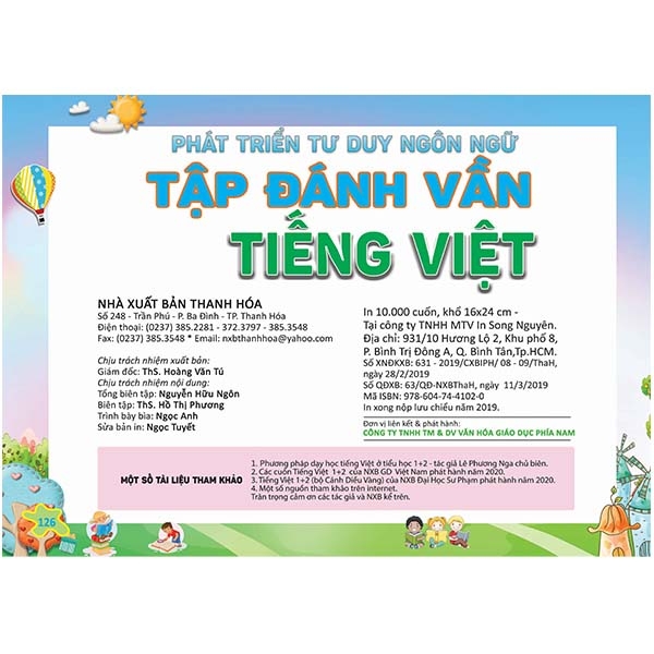 Phát Triển Tư Duy Ngôn Ngữ - Tập Đánh Vần Tiếng Việt (4-6 Tuổi)