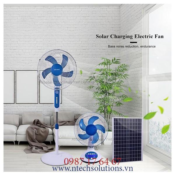 Quạt Đứng Tích Điện Năng Lượng Mặt Trời chính hãng Jindian công suất 25w -Mã JD188LL