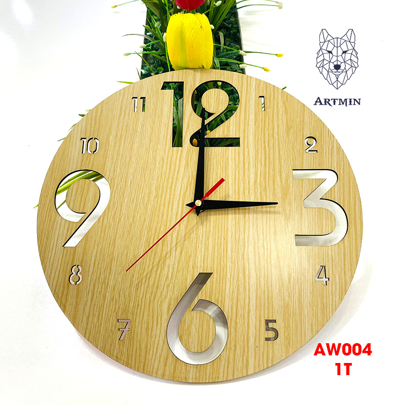 AW004 - Đồng Hồ Gỗ Treo Tường – Décor Trang Trí Tinh Tế