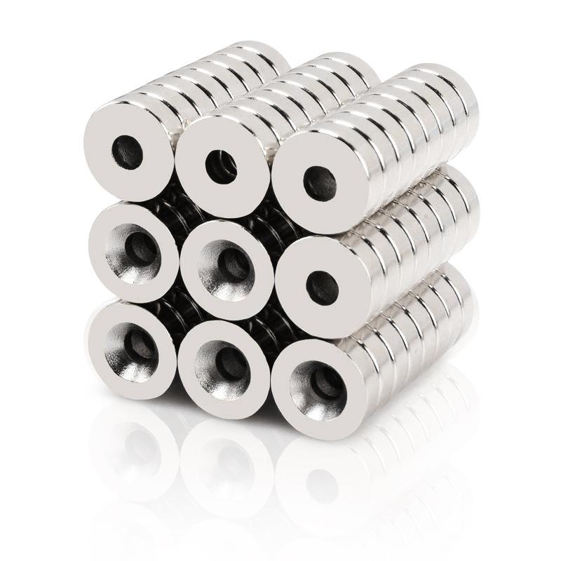 12 miếng nam châm Lực 6 KG 16 x 5 mm có lỗ và viên nang, nam châm nồi chìm có vít