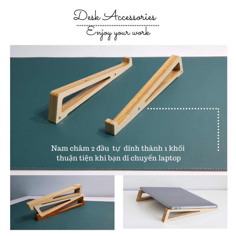 Giá Đỡ Laptop Hỗ Trợ Tản Nhiệt Gỗ Plywood Thiết Kế Thông Minh Nhẹ Bền Đẹp