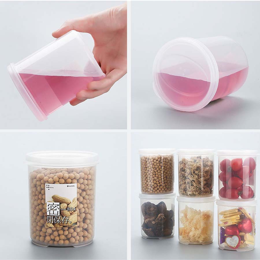 Hộp nhựa tròn đựng đồ khô cao cấp  - Hàng nội địa Nhật