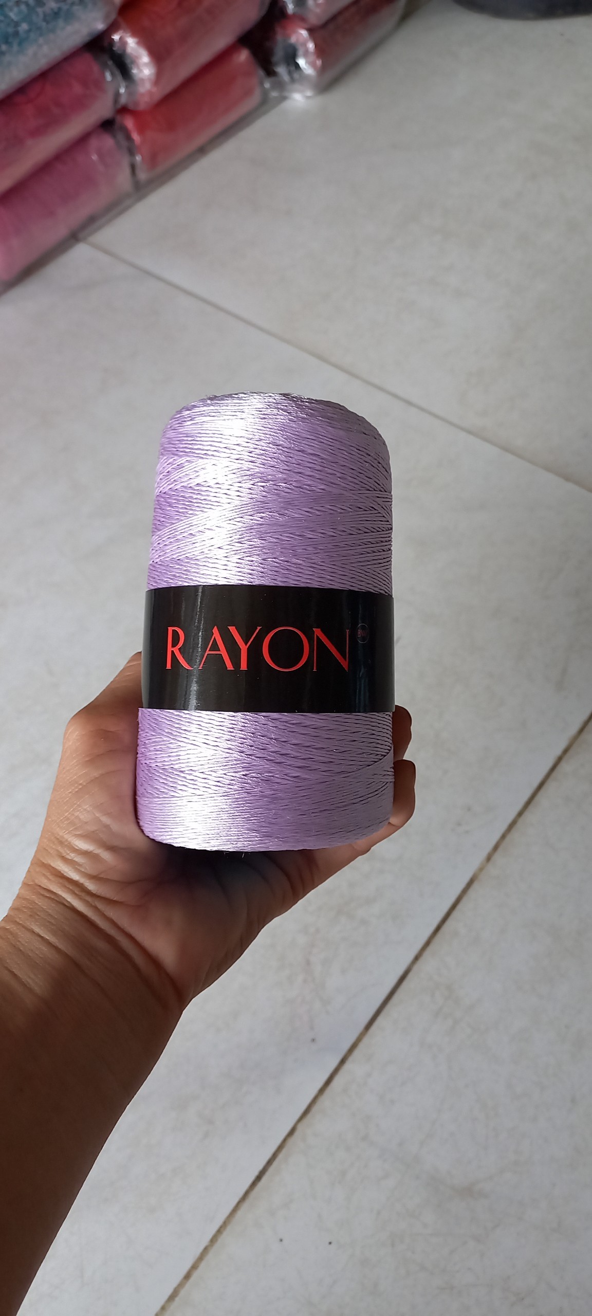 Sợi rayon dùng trong đan móc màu số 8