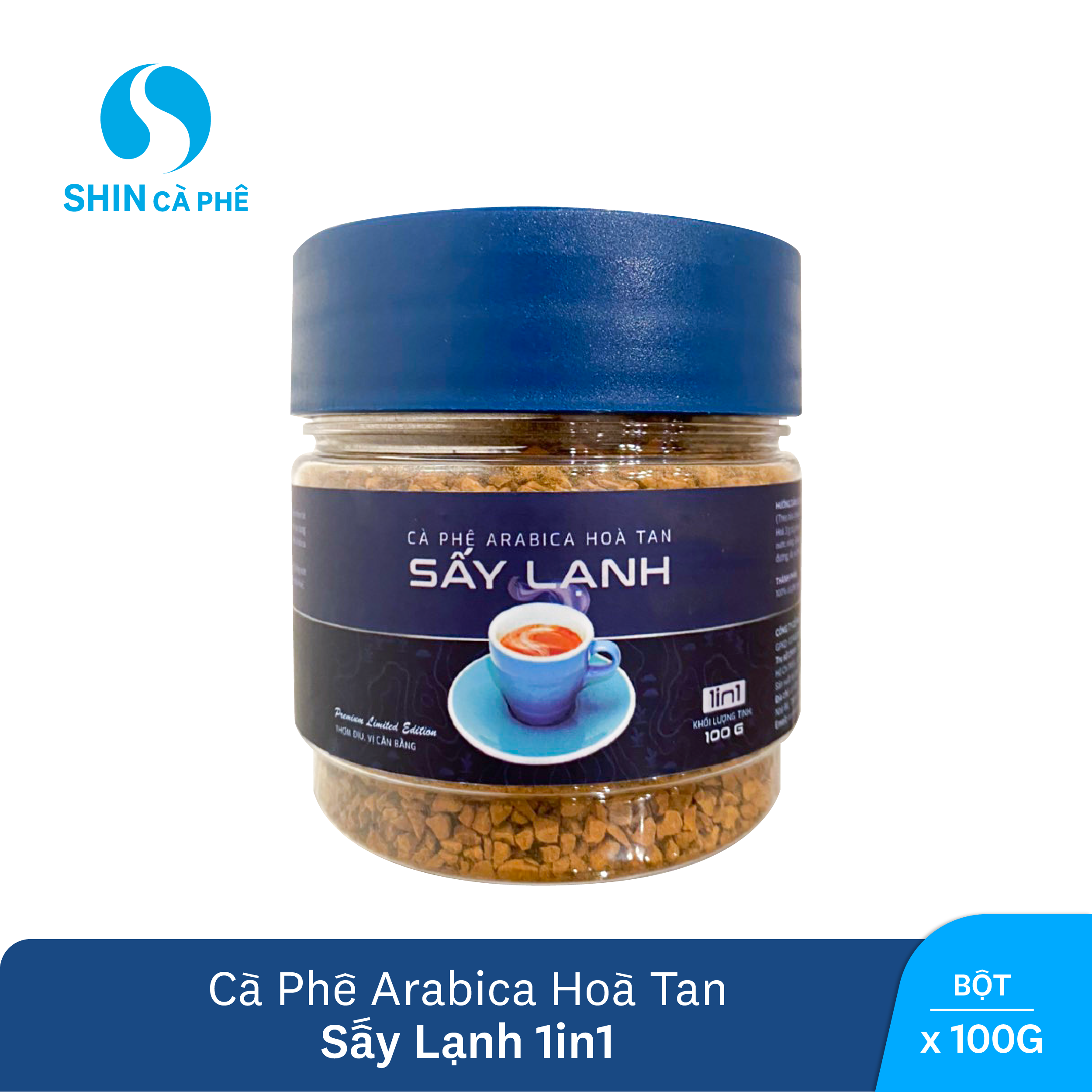 SHIN Cà Phê - Cà Phê Hòa tan Arabica Sấy lạnh 1 in 1