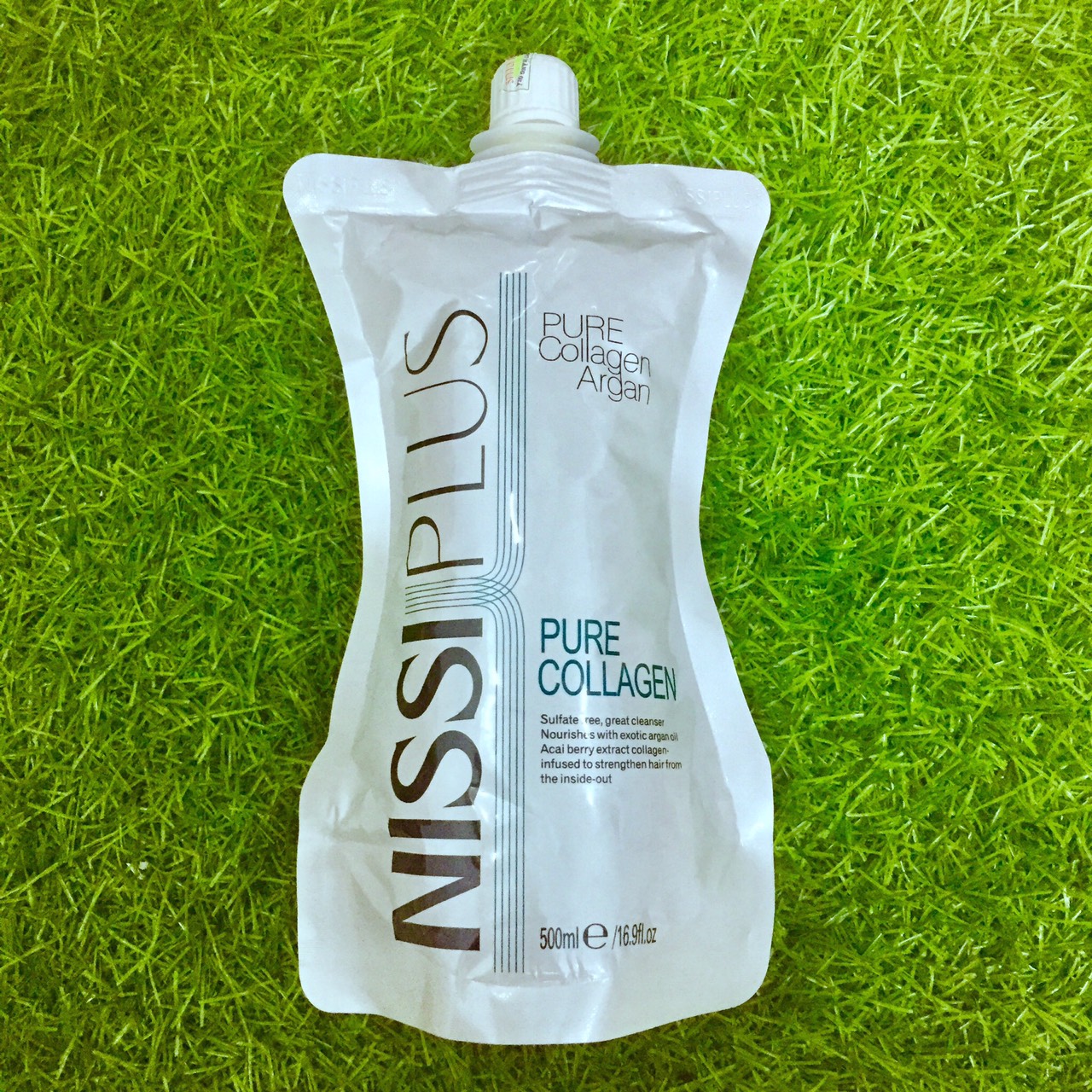 Dầu hấp ủ tóc Nissiplus Pure Collagen siêu mượt phục hồi tóc (dạng túi) Ý 500ml