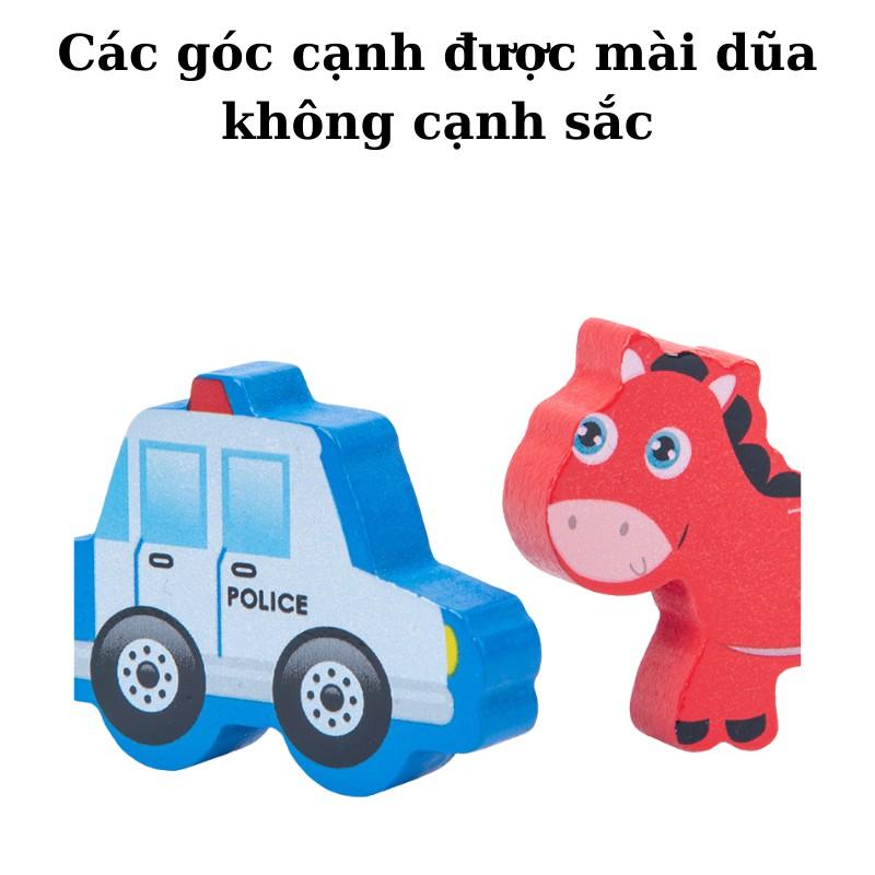 Đồ chơi giáo dục sớm cho bé bằng gỗ 7 trong 1 bảng học chữ số đếm câu cá Bc05