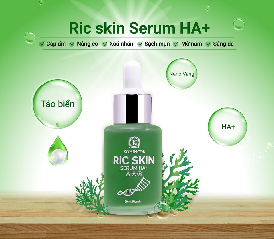 Combo Sữa Rửa mặt Ric Skin Wash Foam & Serum Ric Skin Serum HA+