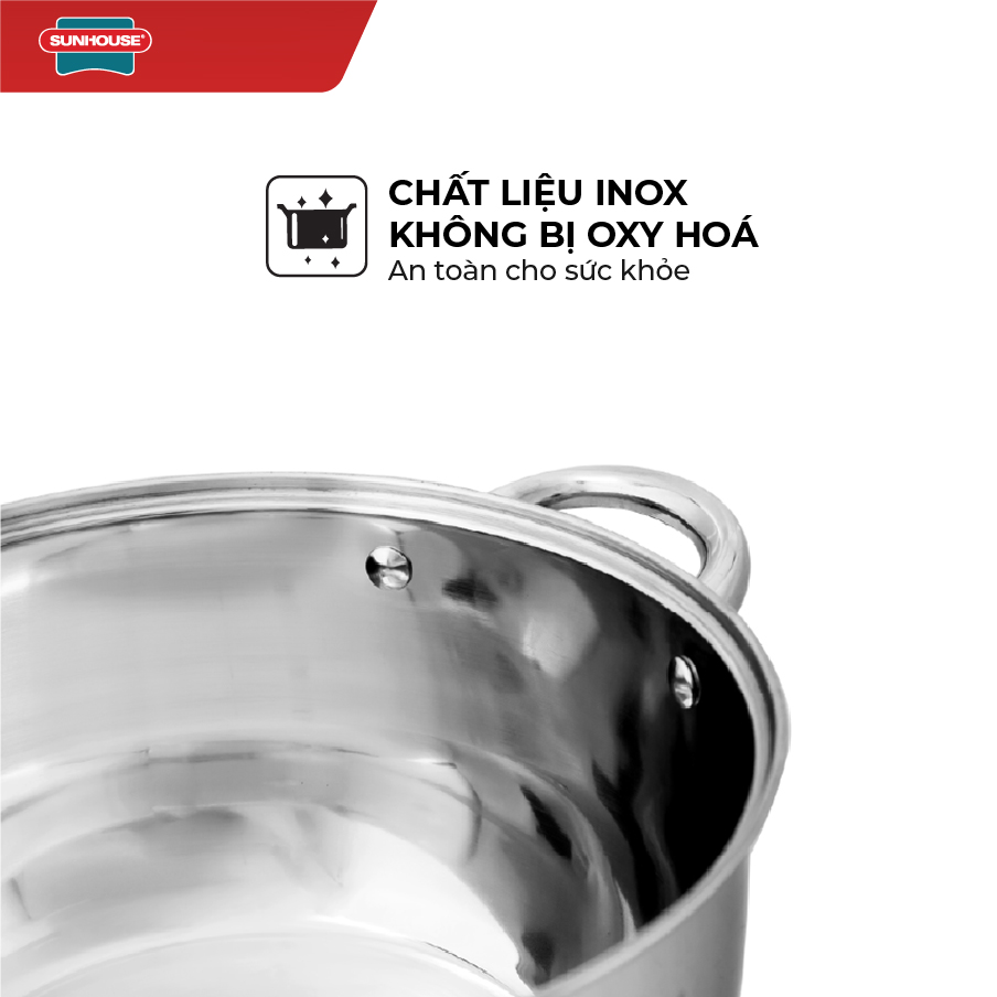 Hình ảnh Bộ Nồi Inox 3 Đáy Sunhouse SH334