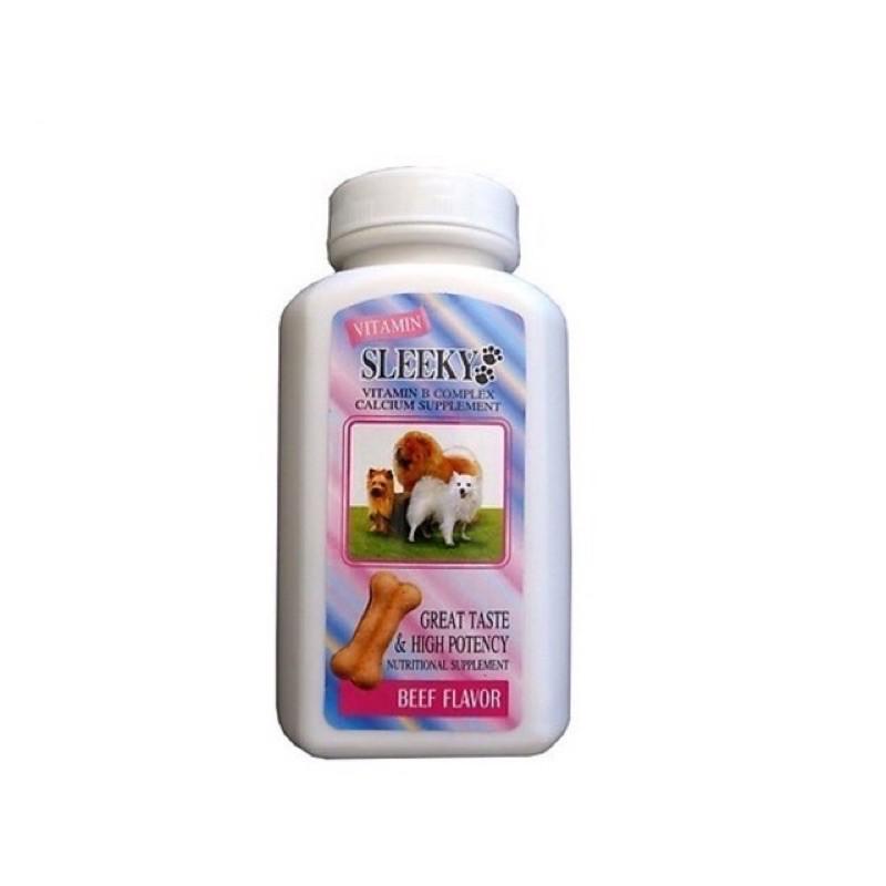 1 Viên vitamin sleeky vị thịt bò cho chó mèo thú cưng