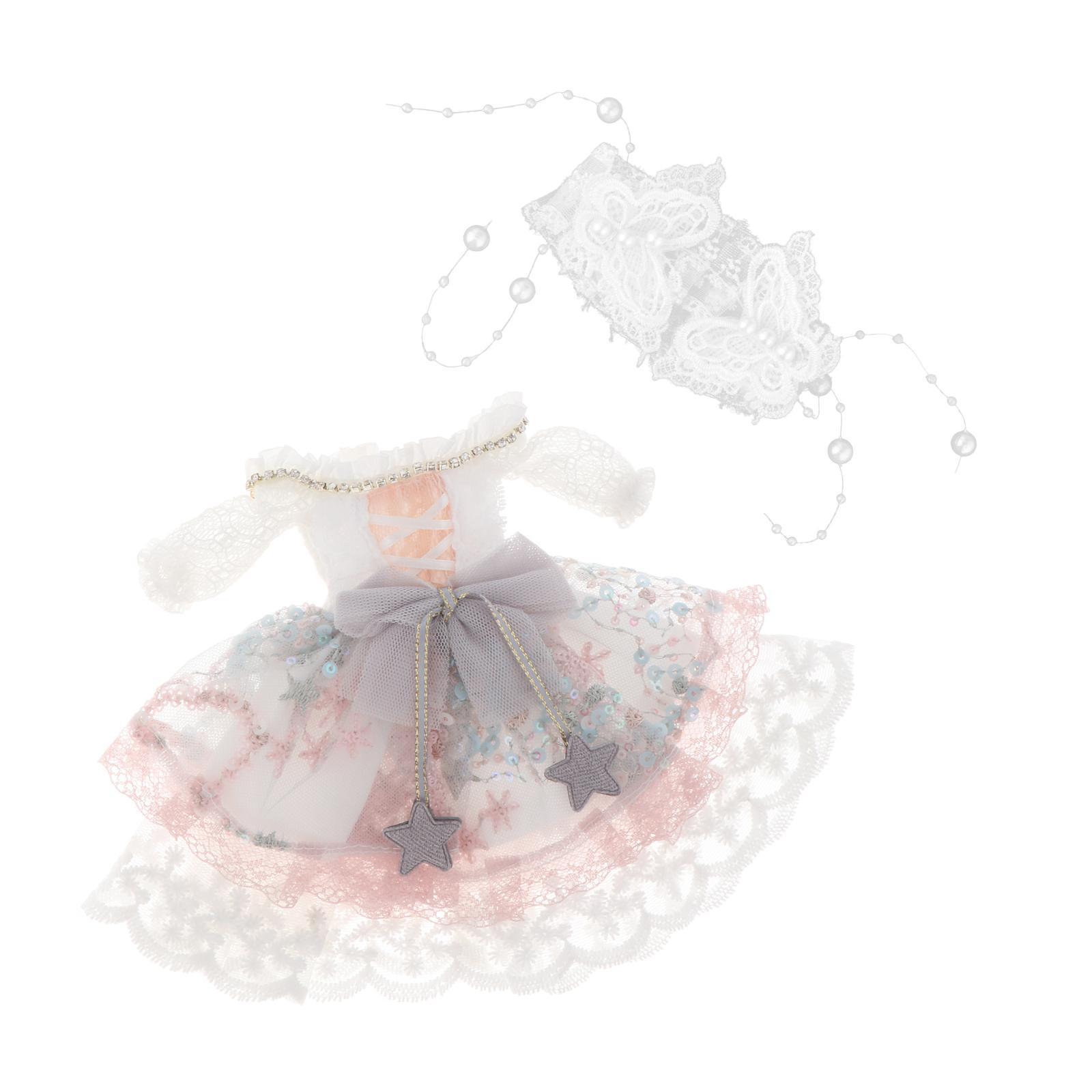 1/6 Doll Clothes Girl Doll Dress Outfits with Hair Accessories
